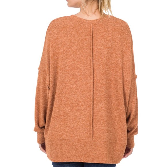 Cozy By The Fire Sweater in Mocha - Picture 5 of 5